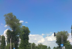 Светофор в центре села Кенеш